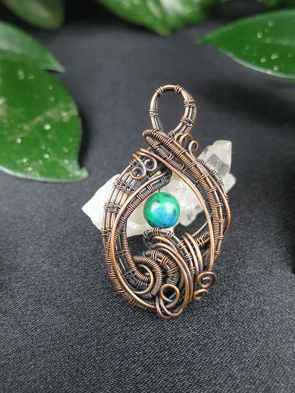 Chrysokoll-Anhänger Chrysokollschmuck Kupferschmuck
