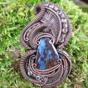 SunayLaLuna Boulder-Opal-Medaillon Halbedelsteinschmuck