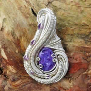 Charoit-Amulett Charoitschmuck Halbedelsteinschmuck SunayLaLuna