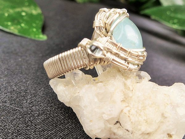 Aquamarinring Silberring Halbedelsteinschmuck