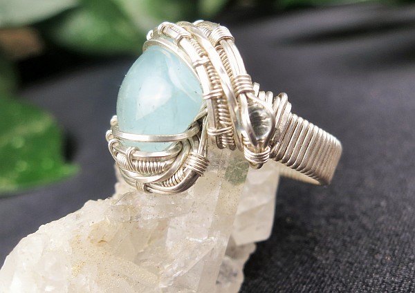 Aquamarinring Silberring Exklusivschmuck