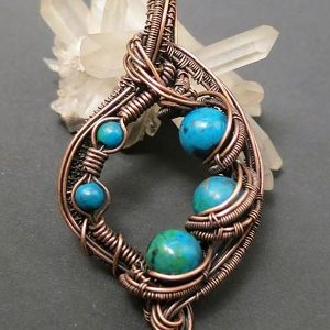 Chrysokoll-Anhänger Halbedelsteinschmuck SunayLaLuna