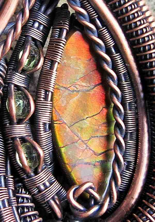 Ammolith-Medaillon "FEUER DER LEIDENSCHAFT" – Bild 2