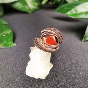 Carnelian-ring SunayLaLuna Semipreciousstonejewelry