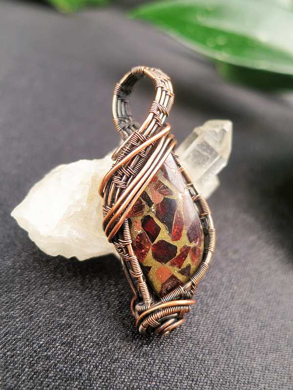 Mohave-Granat-Anhänger Granatanhänger Halbedelsteinschmuck