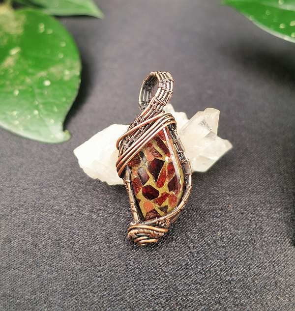 Mohave-Granat-Anhänger Granatanhänger Halbedelsteinschmuck