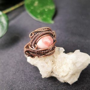 Rhodochrositring Halbedelsteinschmuck SunayLaLuna