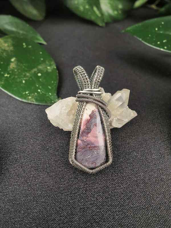 Sci-Fi-Anhänger Porzellanjaspis SunayLaLuna Silberschmuck