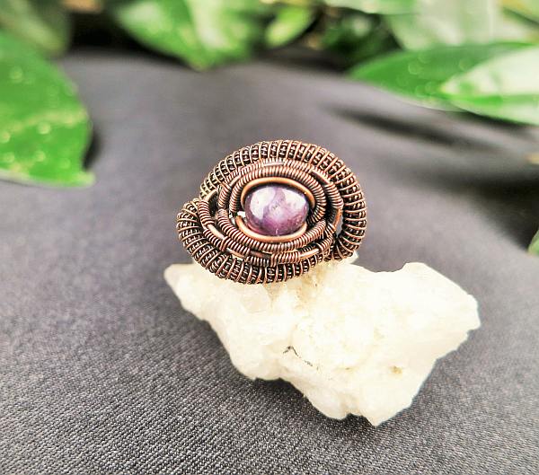 SternrubinRing SunayLaLuna Kupferschmuck Sternrubinschmuck