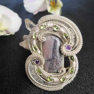 SciFi-Jaspis-Medaillon Silberschmuck SunayLaLuna