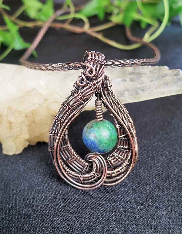 AzuritePendant Jewelrydesign SunayLaLuna