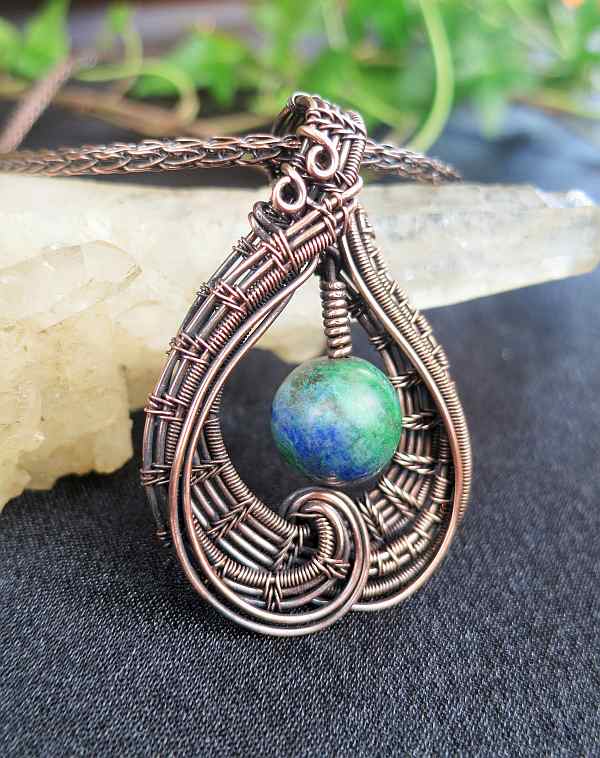 AzuritePendant Jewelrydesign SunayLaLuna