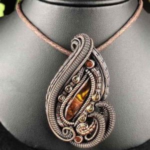 Feuerachat-Medaillion Feuerachat-Anhänger Schmuckdesign SunayLaLuna
