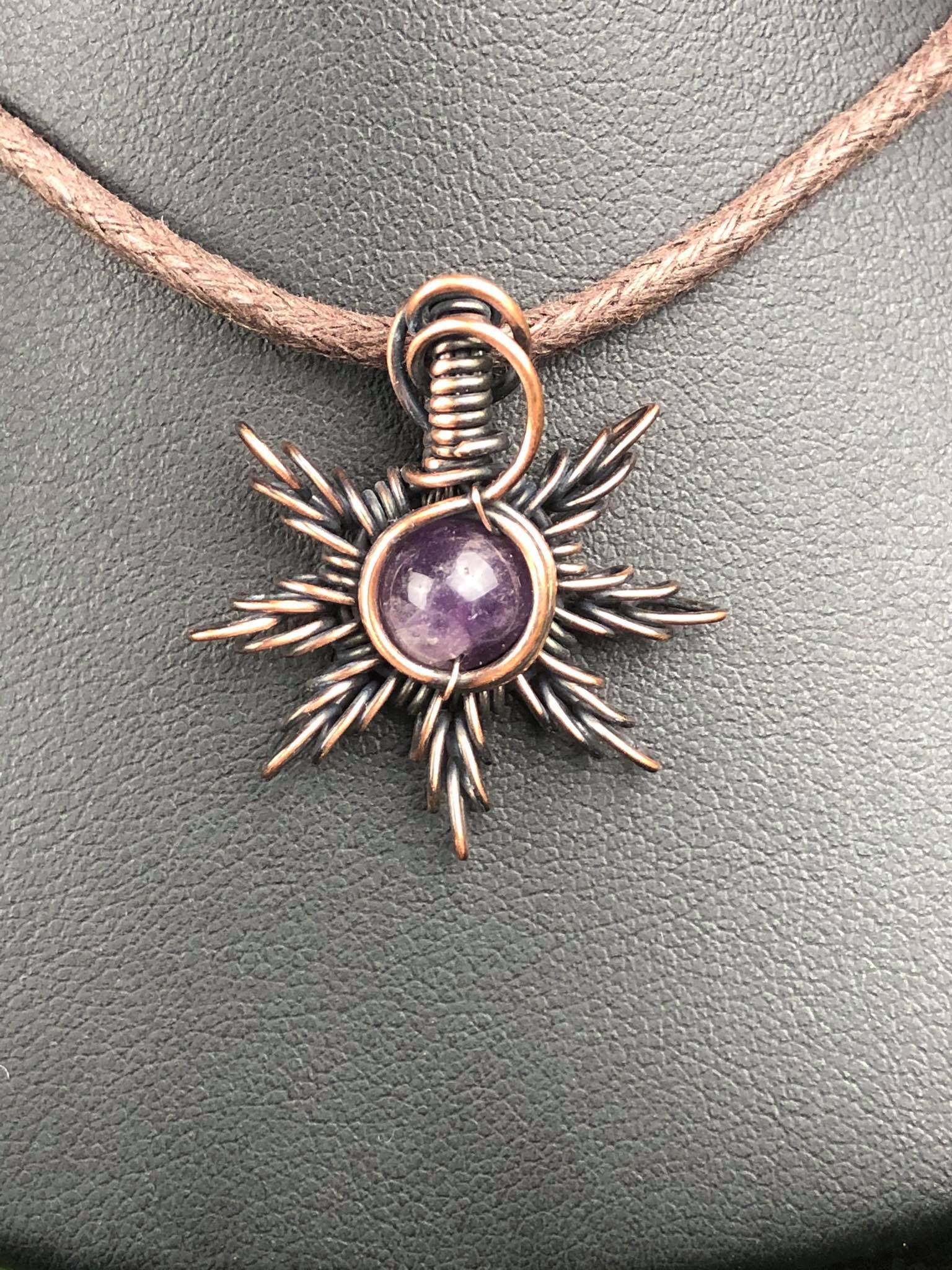 Amethyst-Sonnenanhänger Sonnenschmuck Schmuckdesign