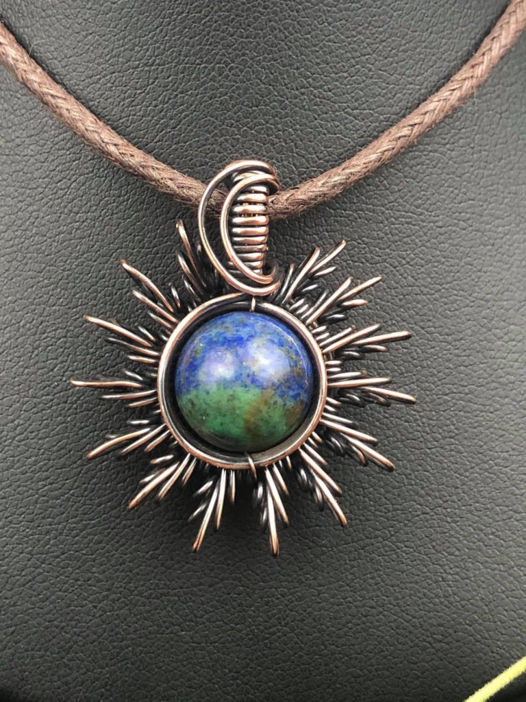 Azurite-Sunpendant-Sunjewelry-Jewelrydesign