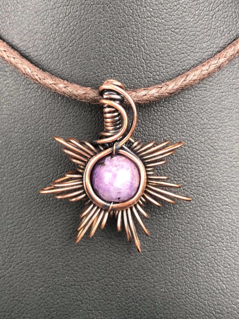 Charoite-Sunpendant1 Sunjewelry Jewelrydesign