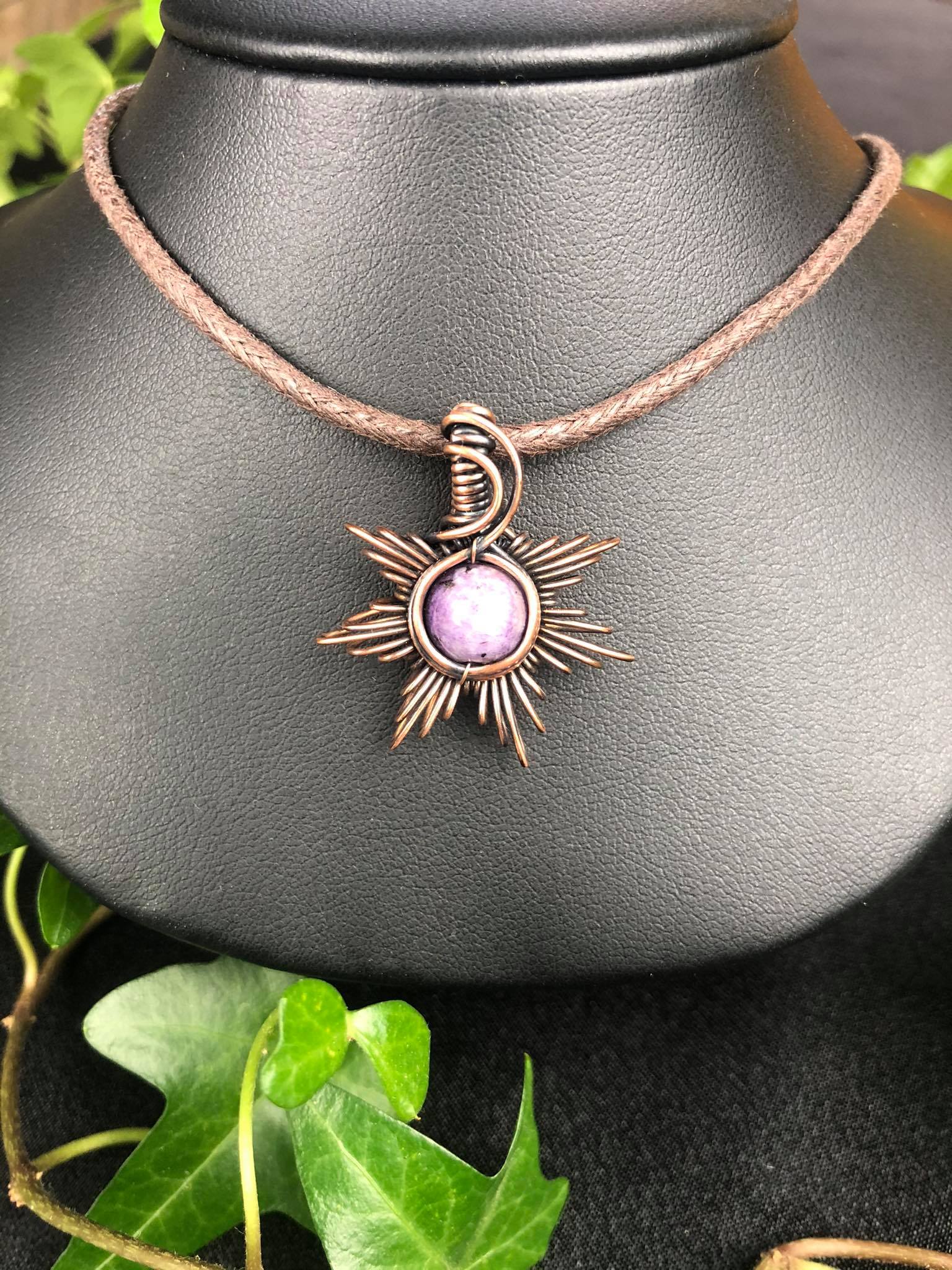 Charoite-Sunpendant1 Sunjewelry Jewelrydesign