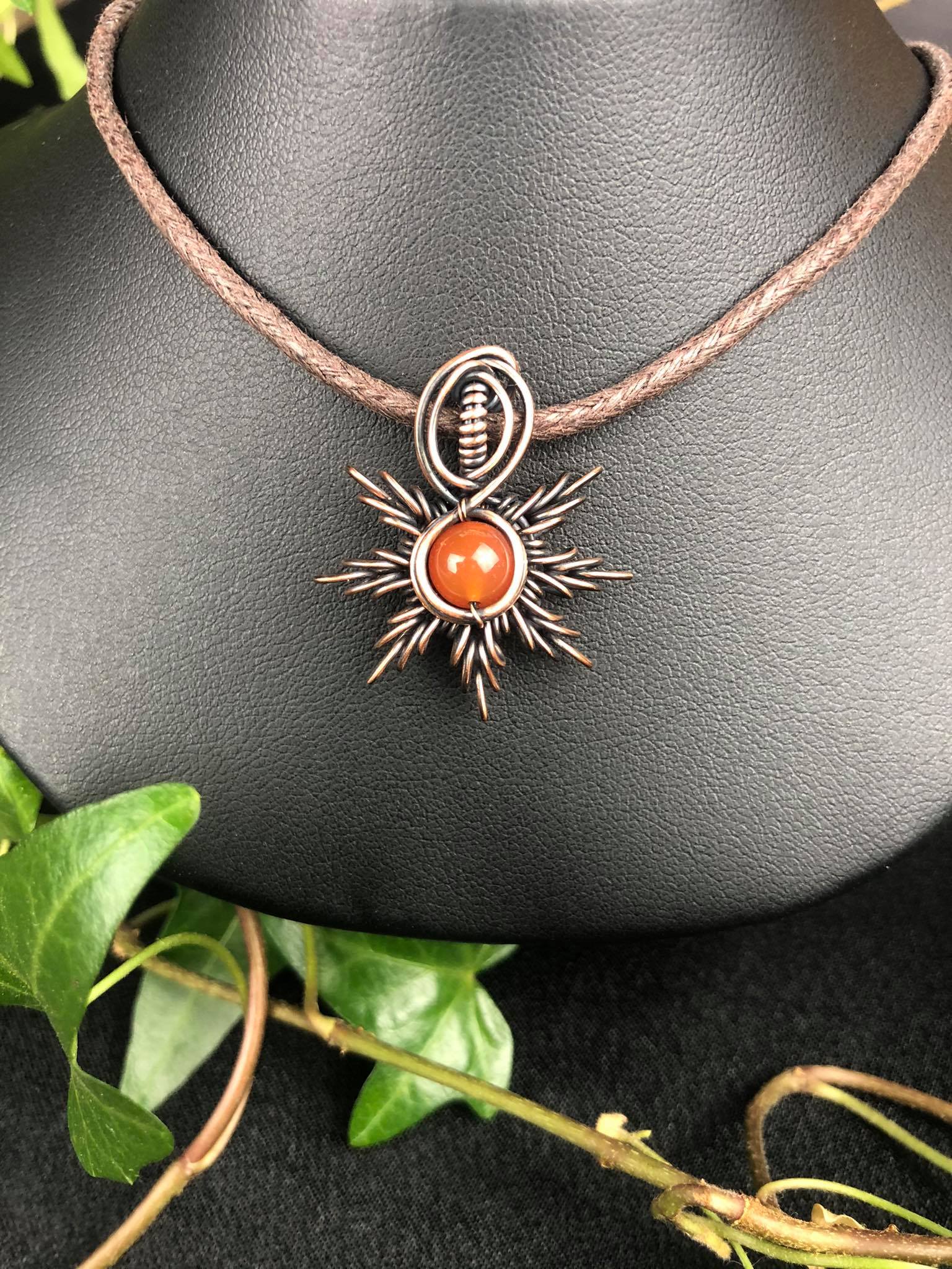Carnelian-Sunpendant2 Sunjewelry SunayLaLuna
