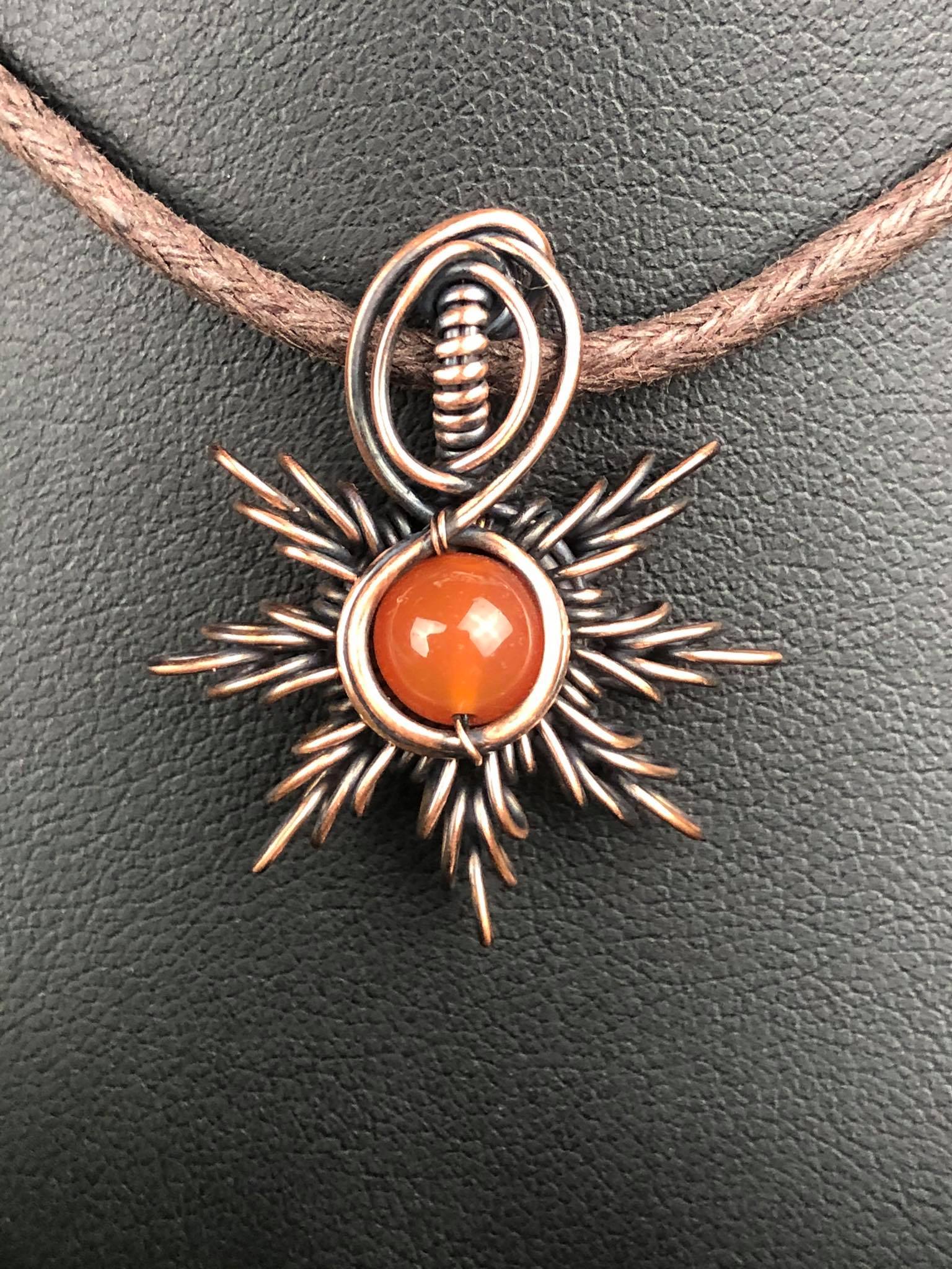 Carnelian-Sunpendant2 Sunjewelry SunayLaLuna