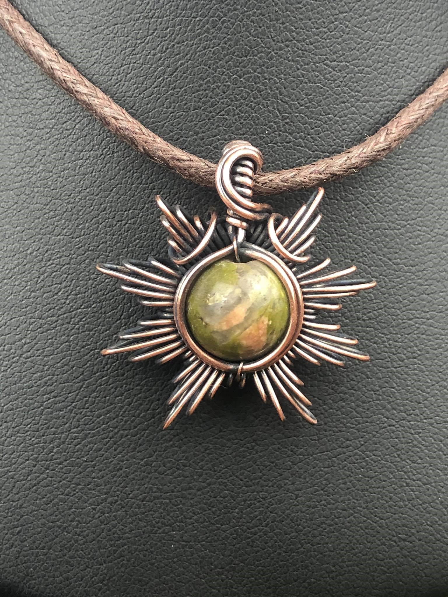 Unakite-Sunpendant Jewelrydesign Sunjewelry