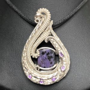 SunayLaLuna Charoite-Medallion Jewelrydesign