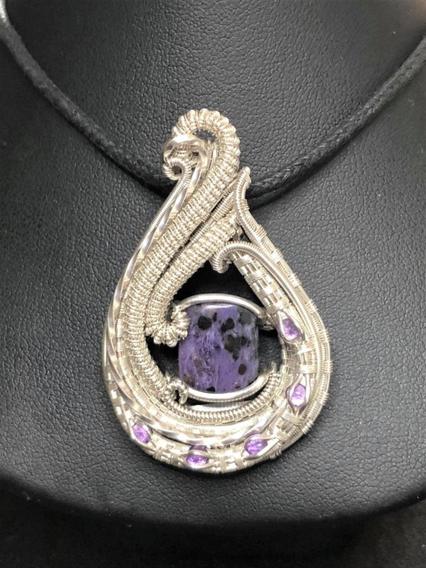 SunayLaLuna Charoite-Medallion Jewelrydesign