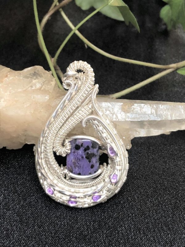 SunayLaLuna Charoite-Medallion Jewelrydesign