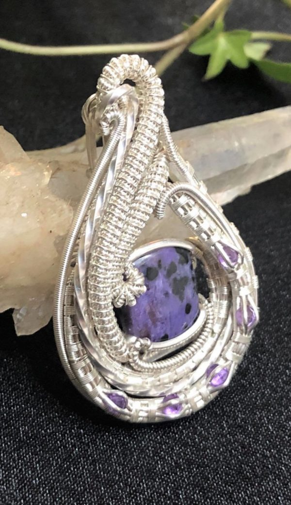 SunayLaLuna Charoite-Medallion Jewelrydesign