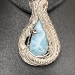 SunayLaLuna Larimar-Medaillon Silberschmuck
