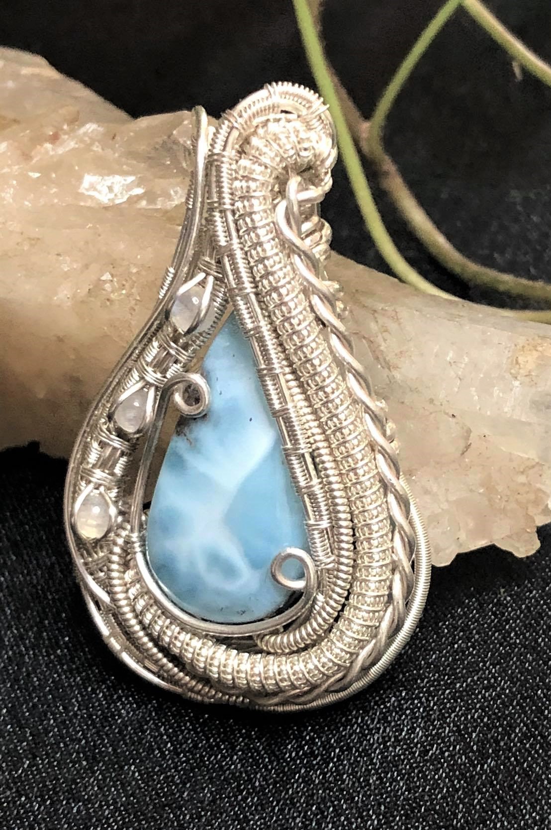 SunayLaLuna Larimar-Medallion Silverjewelry