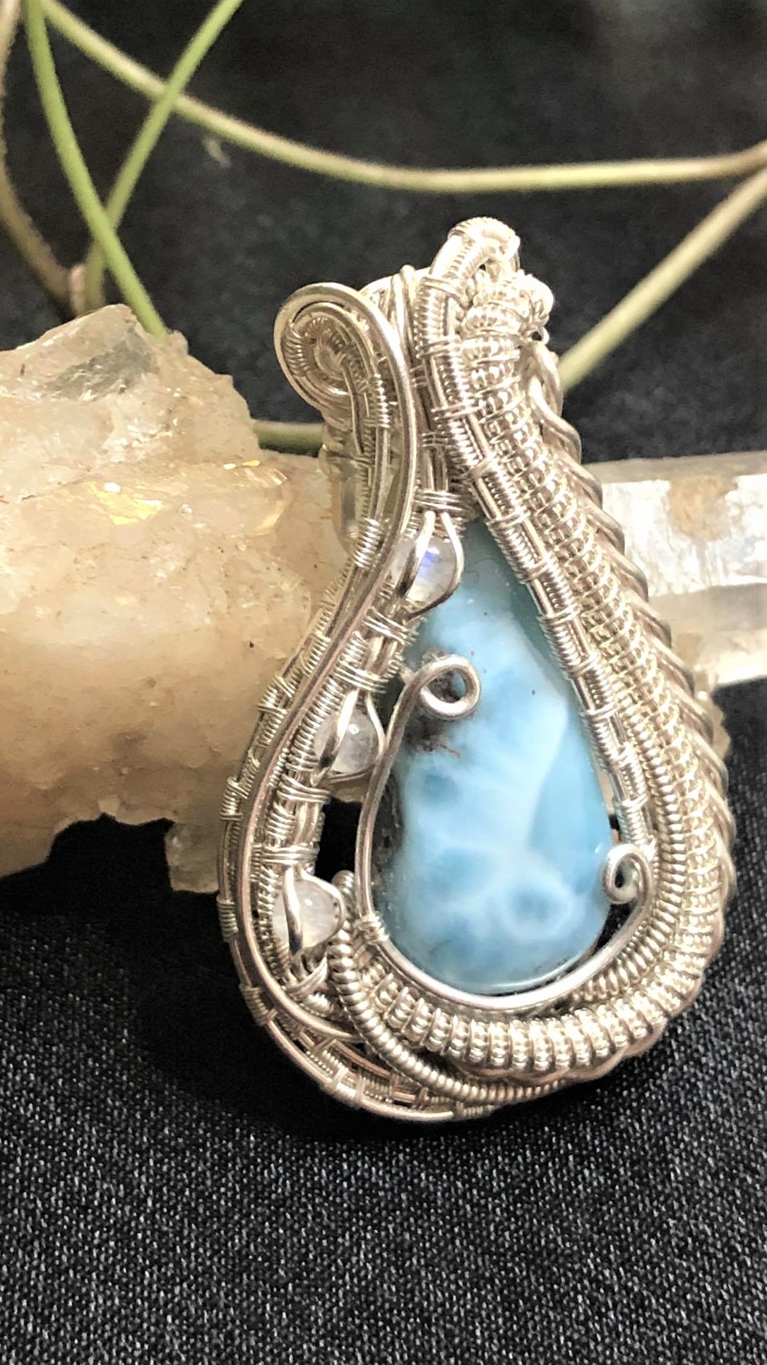 SunayLaLuna Larimar-Medallion Silverjewelry