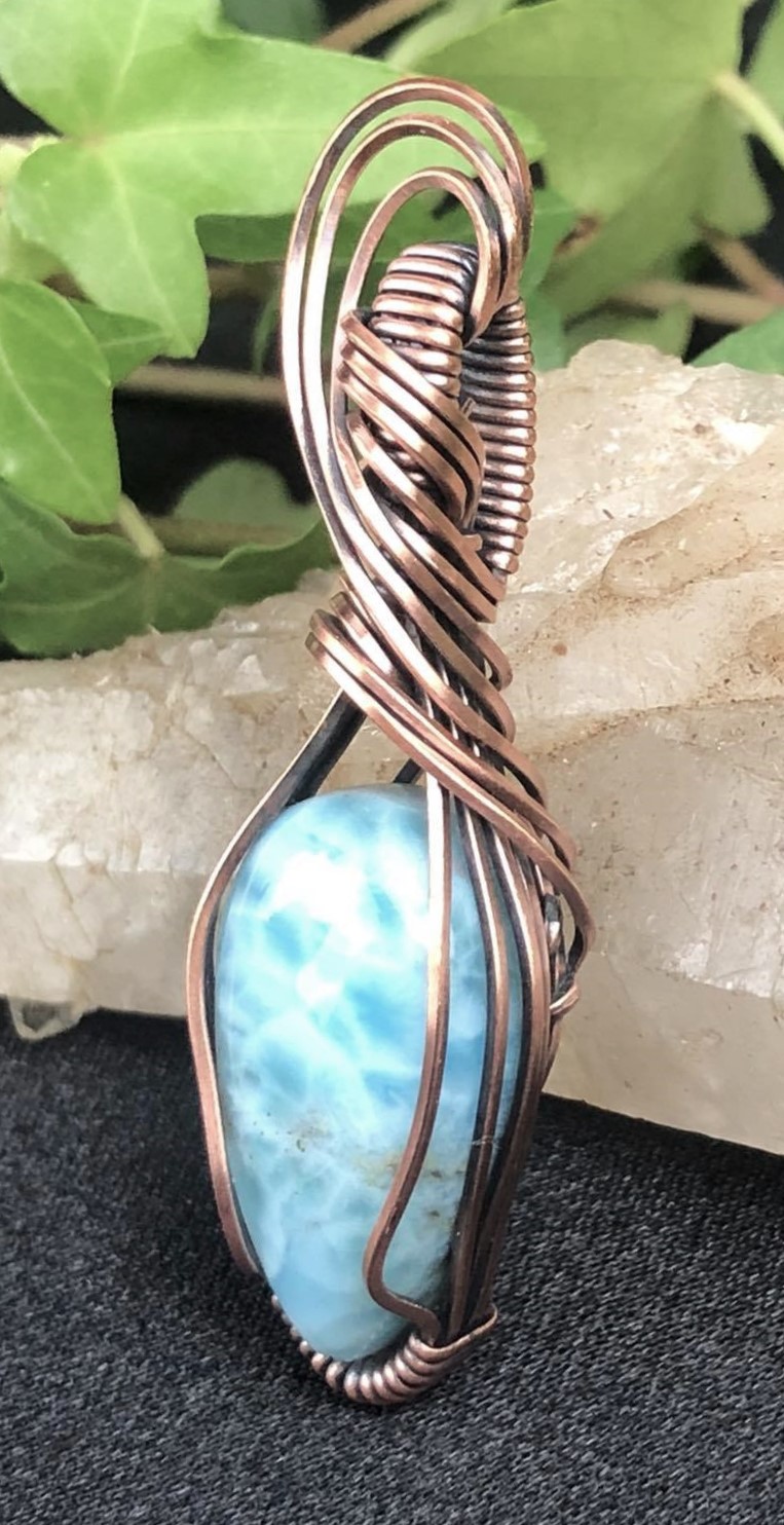 Larimar-Anhänger (Kollektion "Pure") – Bild 3