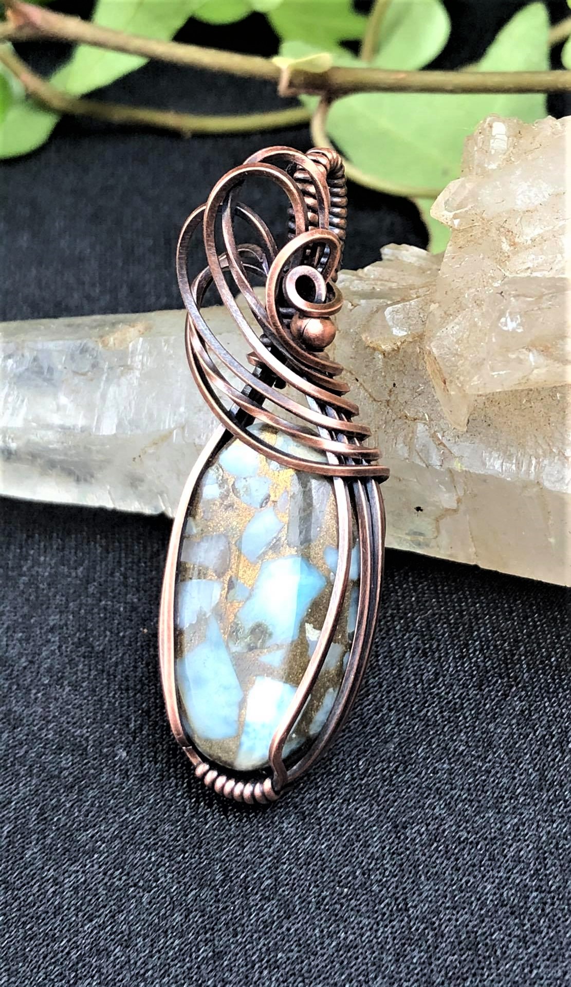 Mohave-Larimar-Anhänger (Kollektion "Pure") – Bild 3