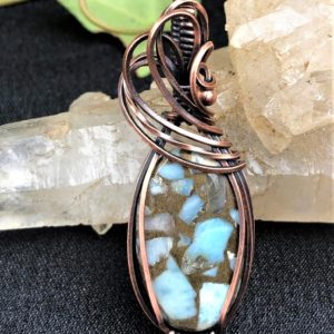Mohave-Larimar-Anhänger Kollektion "Pure" Schmuckdesign SunayLaLuna