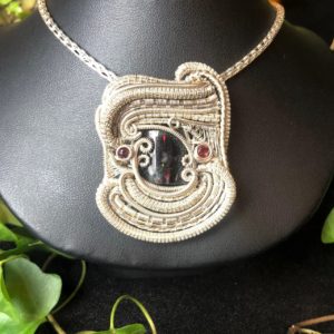 Woodopal-Medallion Headywirewrap Jewelrydesign SunayLaLuna Silverjewelry