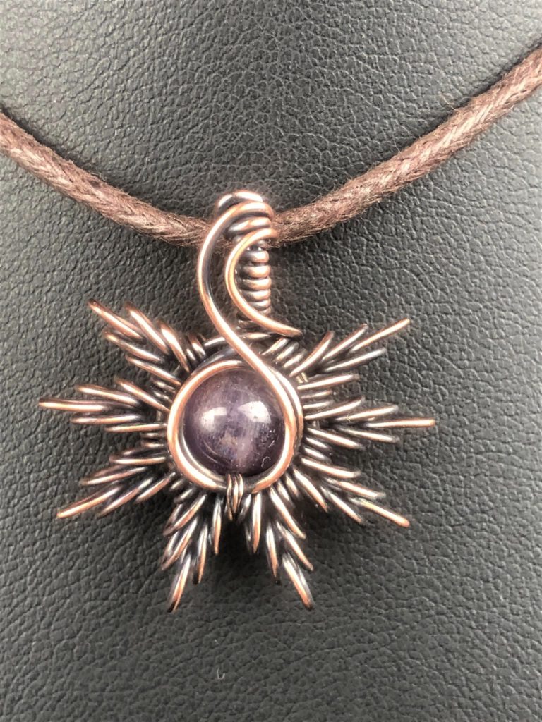 Amethyst-Sonnenanhänger2 Schmuckdesign Sonnenschmuck