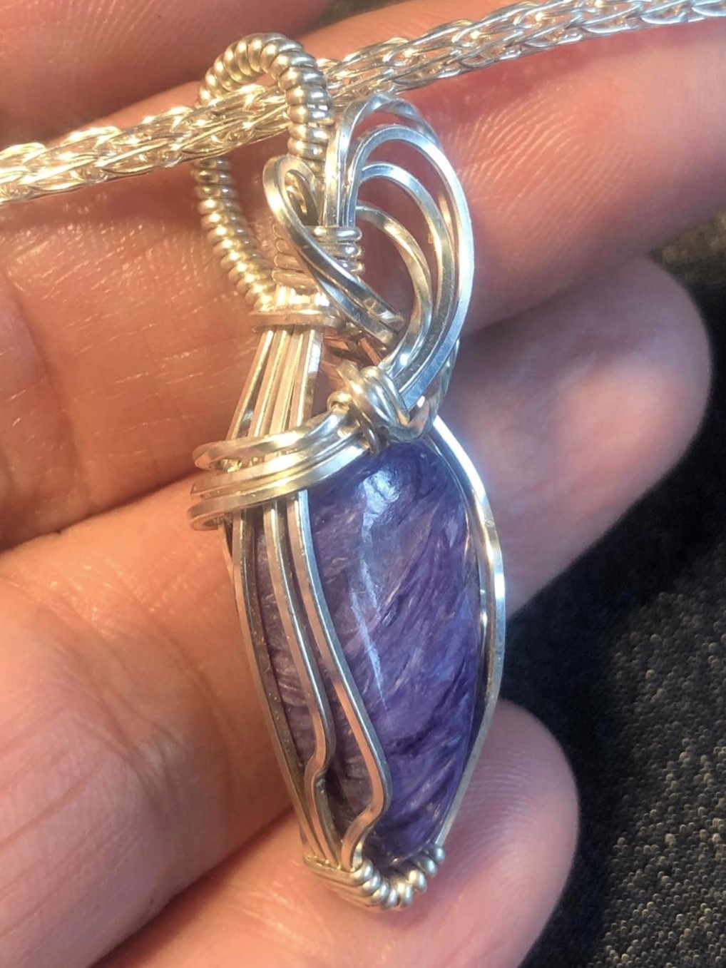 Charoite-Pendant Collection "Pure" Jewelrydesign