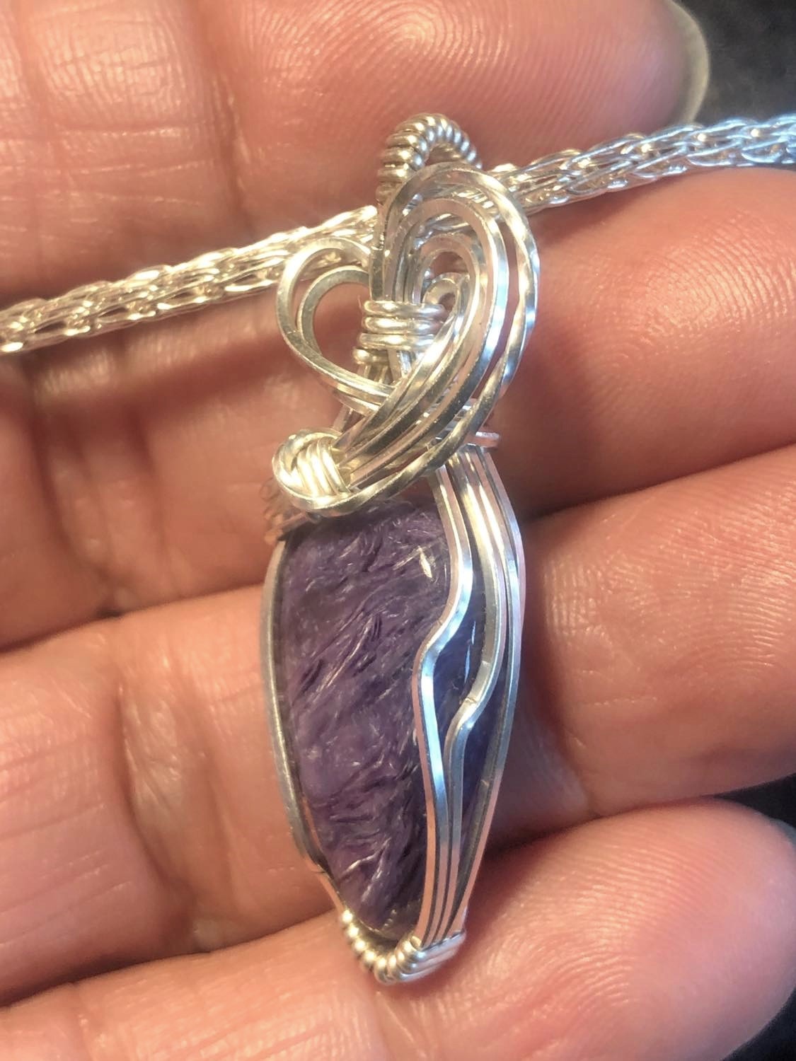 Charoite-Pendant Collection "Pure" Jewelrydesign