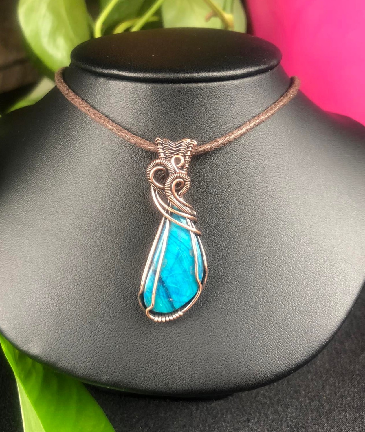 Chrysokolla-Pendant Jewelrydesign Collection "Pure"