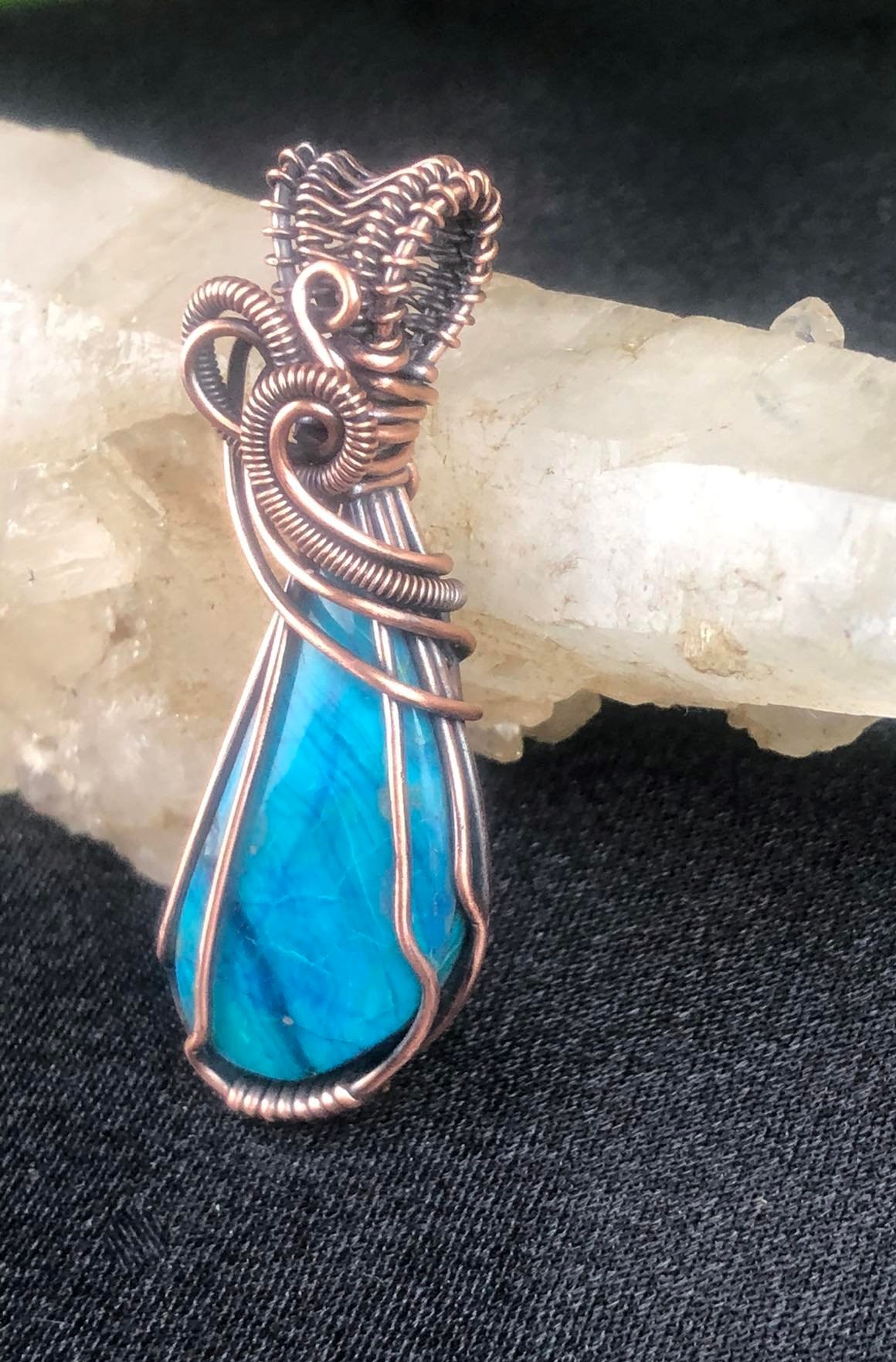 Chrysokolla-Pendant Jewelrydesign Collection "Pure"