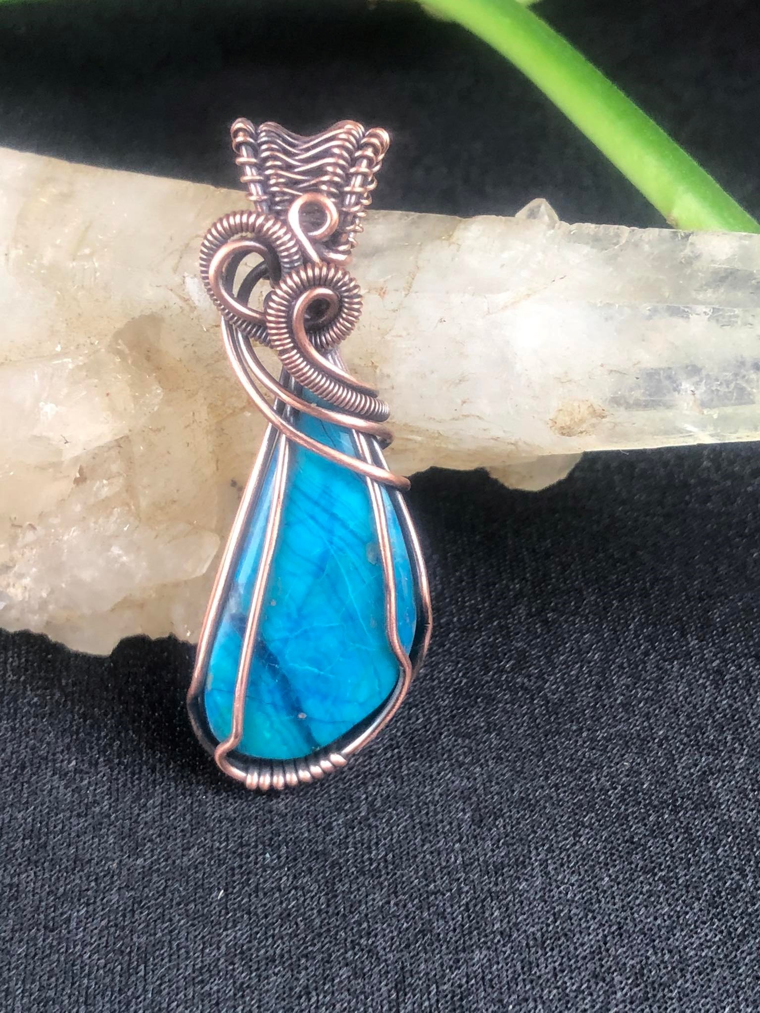 Chrysokolla-Pendant Jewelrydesign Collection "Pure"