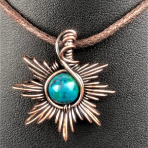 SunayLaLuna Chrysokoll-Sonnenanhänger4 Schmuckdesign