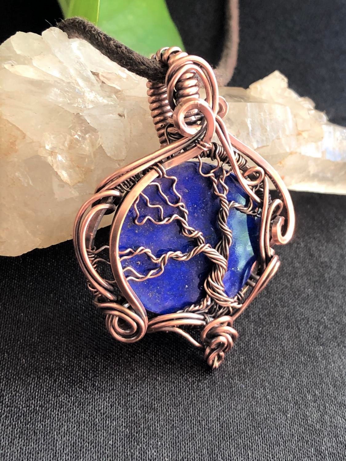 SunayLaLuna LapisLazuli-BaumDesLebens-Anhänger Kollektion "SolidMajesty"