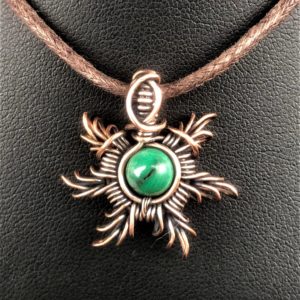 SunayLaLuna Malachit-Sonnenanhänger2 Schmuckdesign