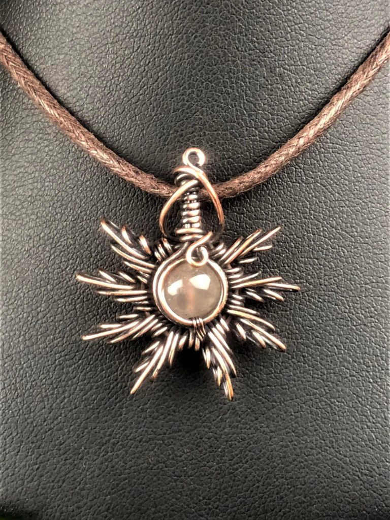 SunayLaLuna Rosequartz-Sunpendant-Jewelrydesign