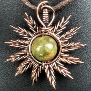 SunayLaLuna Unakite-Sunpendant1 Jewelrydesign
