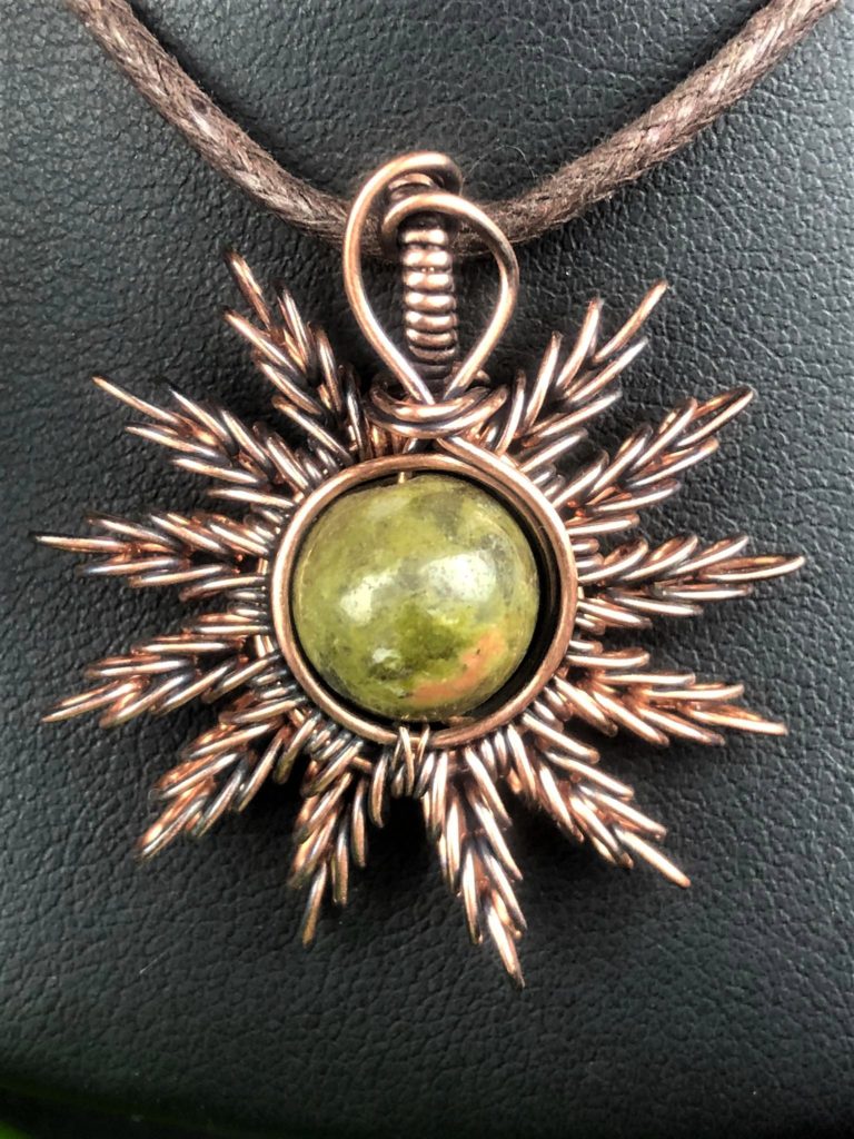 SunayLaLuna Unakite-Sunpendant1 Jewelrydesign