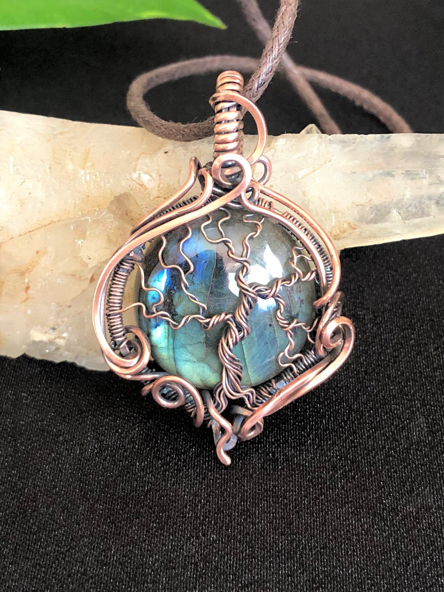 SunayLaLuna Labradorite-Pendant TreeOfLife "SolidMajesty"