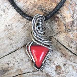 SunayLaLuna RedCoral-Pendant2 Collection "Pure"
