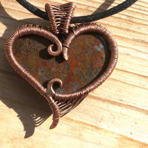 SunayLaLuna RedMossagate-Heart-Pendant Jewelrydesign